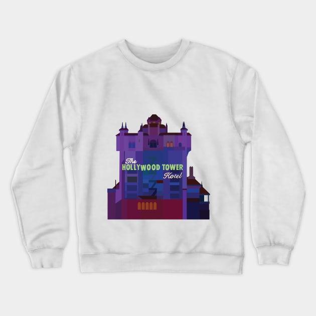 Tower of Terror Ride Design Crewneck Sweatshirt by Carrdesigns